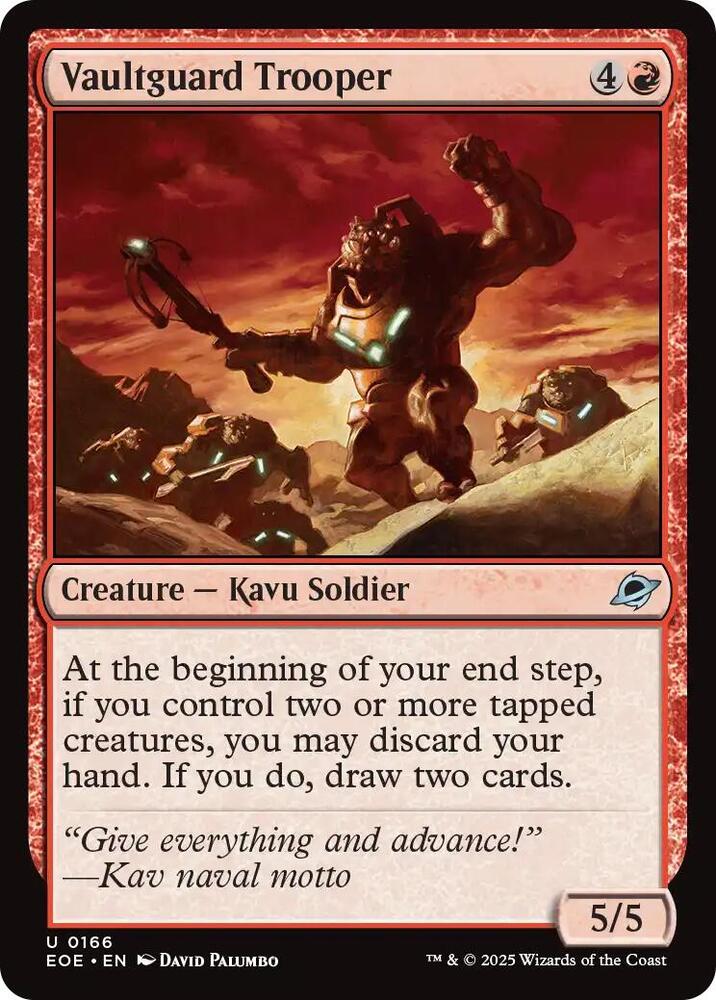 Vaultguard Trooper 166 card from Edge of Eternities