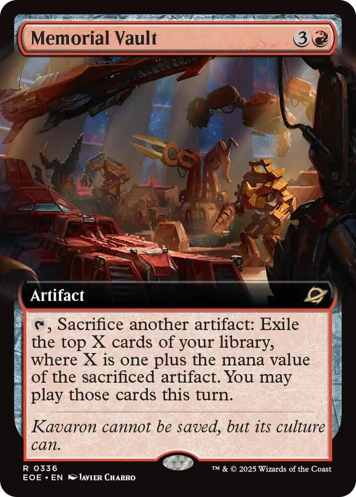 Memorial Vault (Extended Art) 336 card from Edge of Eternities
