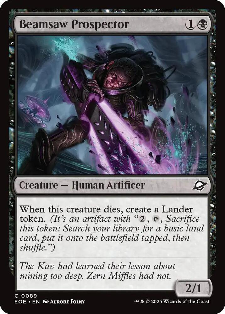 Beamsaw Prospector 89 card from Edge of Eternities