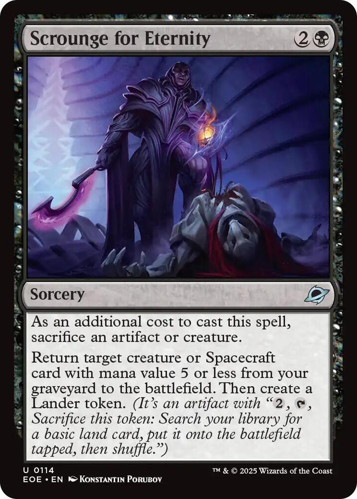Scrounge for Eternity 114 card from Edge of Eternities