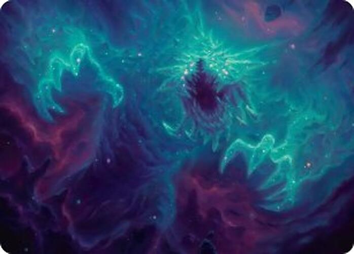 Cosmogoyf Art Card 24 card from Art Series: Edge of Eternities