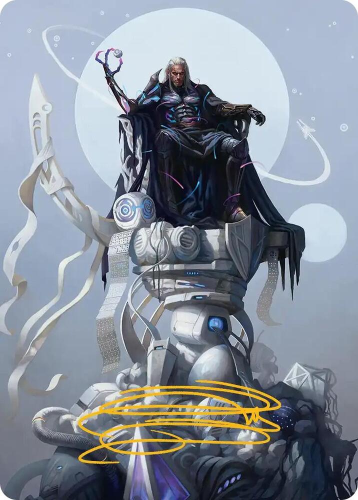 Tezzeret, Cruel Captain Art Card (35/54) (Gold-Stamped Signature) card from Art Series: Edge of Eternities