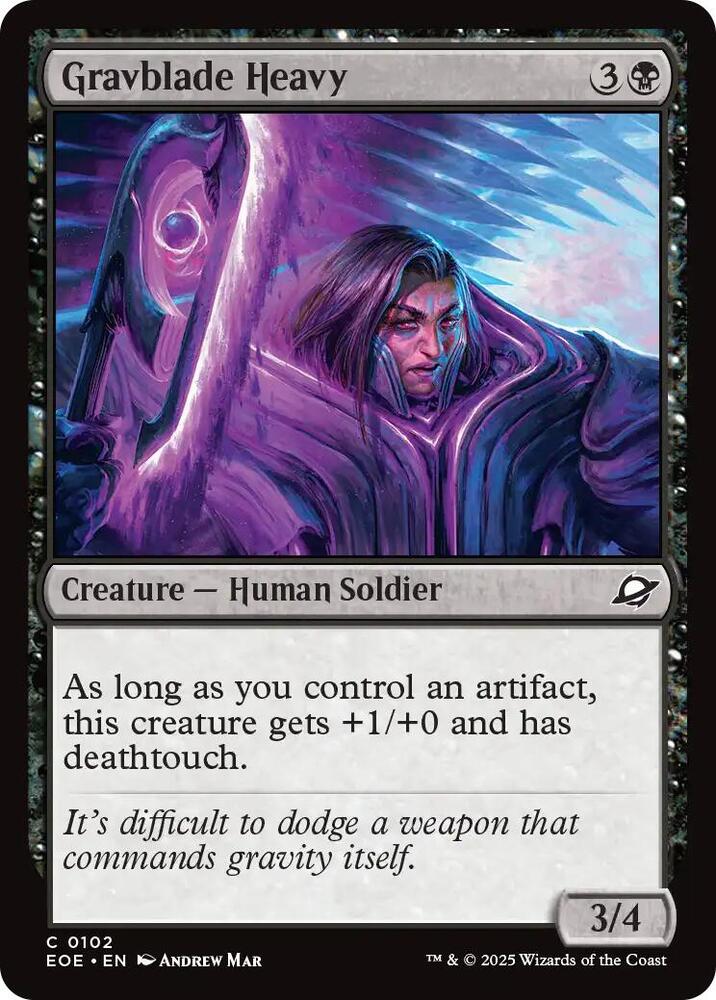 Gravblade Heavy 102 card from Edge of Eternities