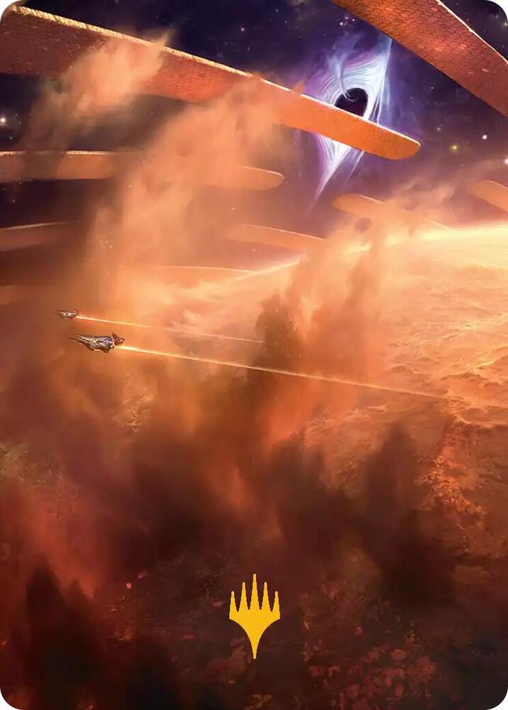Adagia, Windswept Bastion Art Card (Gold-Stamped Planeswalker Symbol) 29 card from Art Series: Edge of Eternities