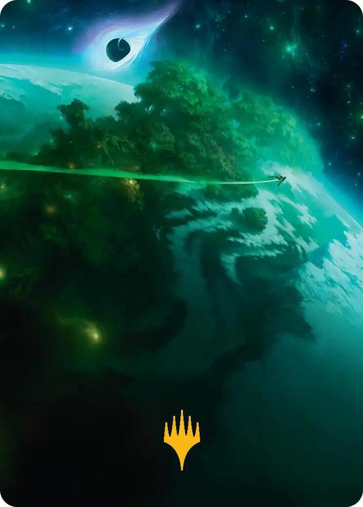 Evendo, Waking Haven Art Card (Gold-Stamped Planeswalker Symbol) 30 card from Art Series: Edge of Eternities