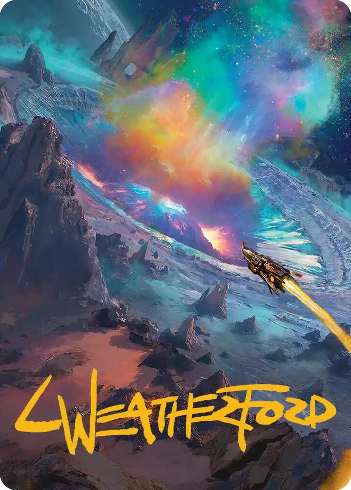 Meteor Crater Art Card (Gold-Stamped Signature) 45 card from Art Series: Edge of Eternities