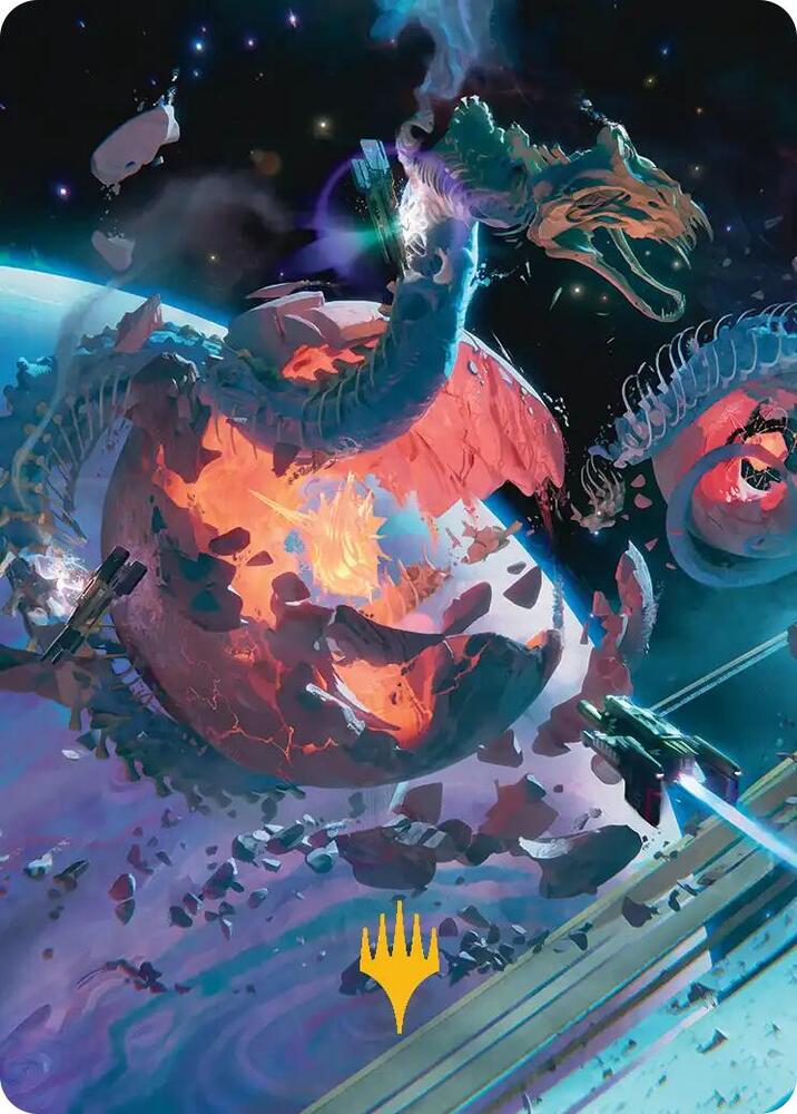 Scavenger Grounds Art Card (47/54) (Gold-Stamped Planeswalker Symbol) card from Art Series: Edge of Eternities