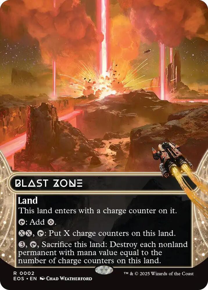 Blast Zone (Borderless) 2 card from Edge of Eternities: Stellar Sights