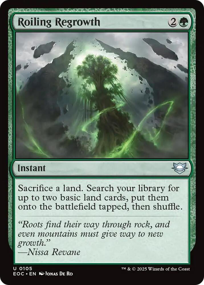 Roiling Regrowth 105 card from Commander: Edge of Eternities