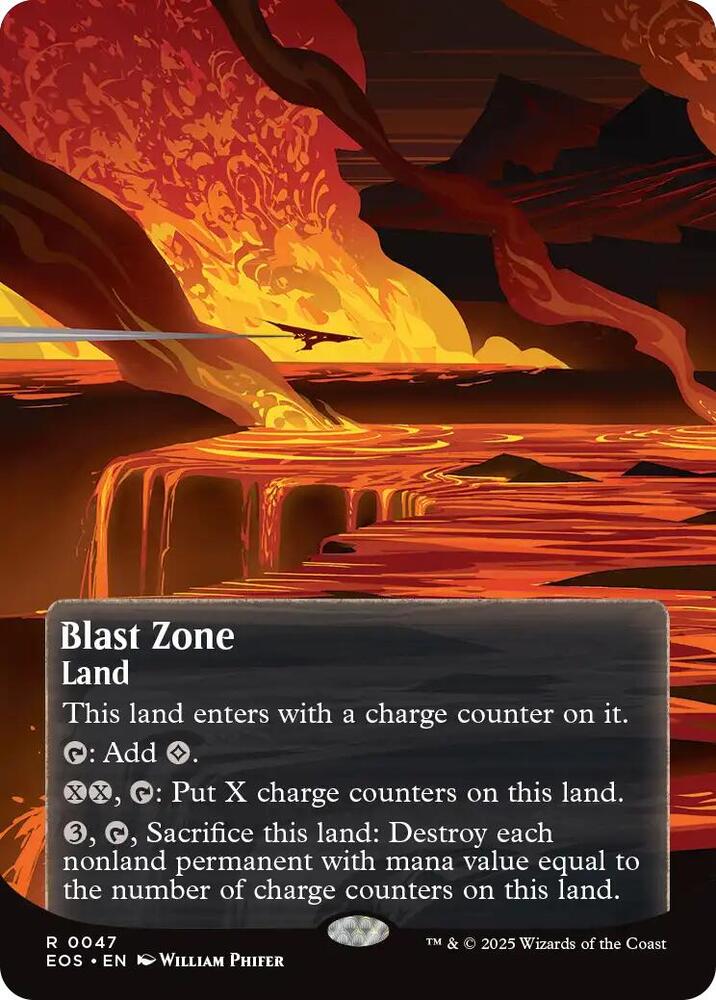 Blast Zone (Borderless) 47 card from Edge of Eternities: Stellar Sights