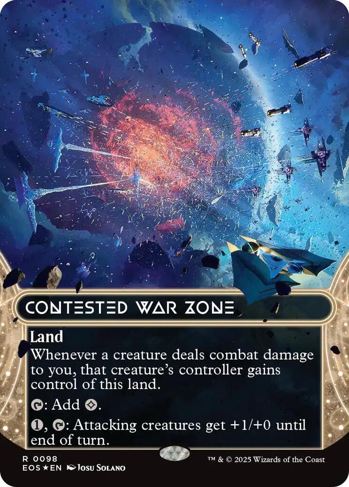 Contested War Zone (Borderless) (Galaxy Foil) 98 card from Edge of Eternities: Stellar Sights