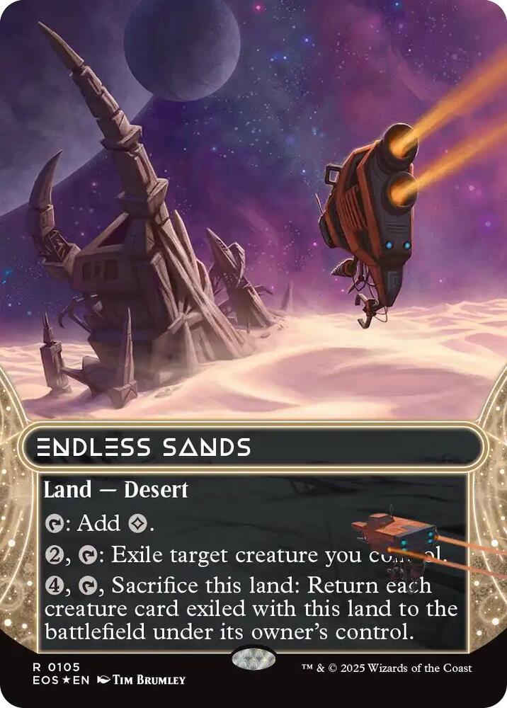 Endless Sands (Borderless) (Galaxy Foil) 105 card from Edge of Eternities: Stellar Sights