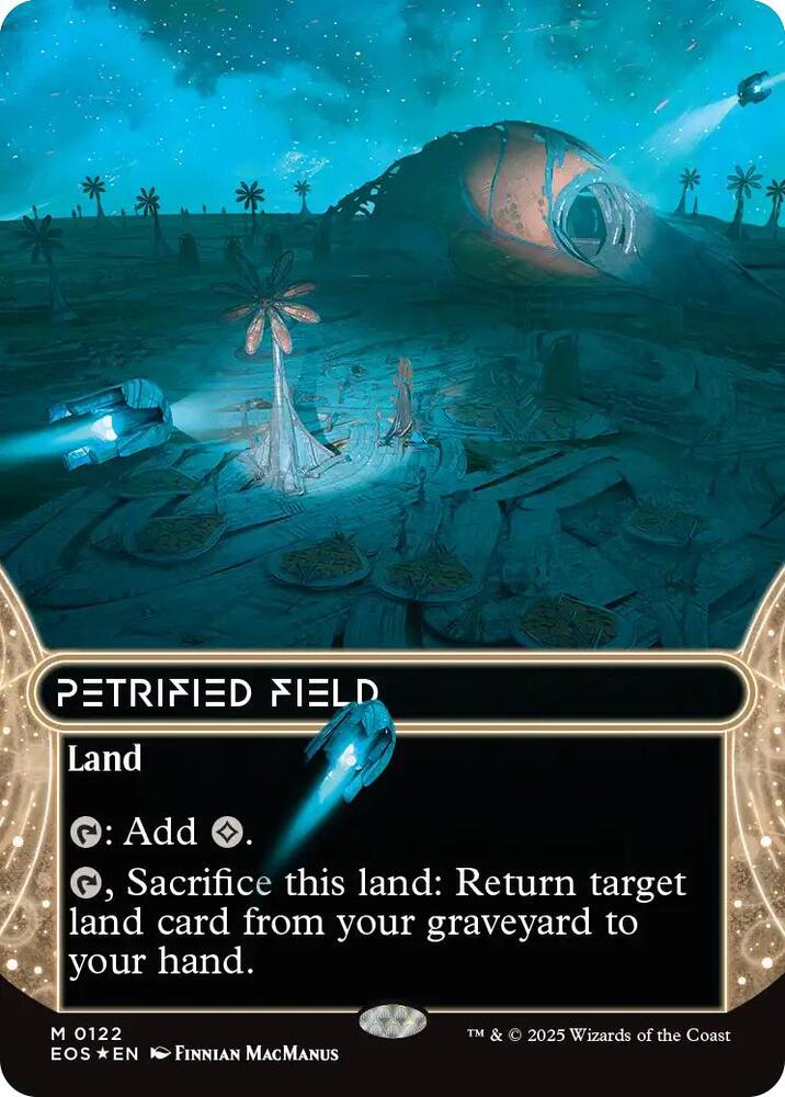 Petrified Field (Borderless) (Galaxy Foil) 122 card from Edge of Eternities: Stellar Sights