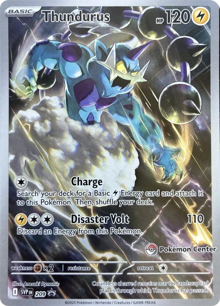 Thundurus (Pokemon Center Exclusive) 209 card from SV: Scarlet & Violet Promo Cards