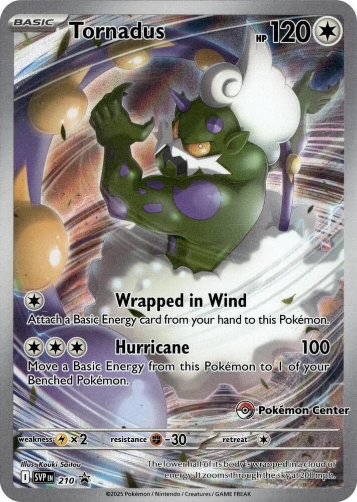 Tornadus (Pokemon Center Exclusive) 210 card from SV: Scarlet & Violet Promo Cards