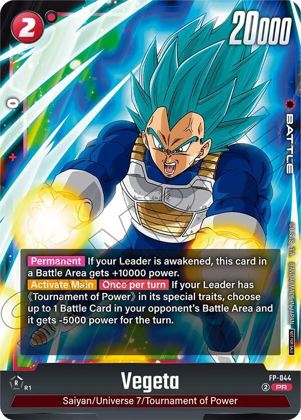 Vegeta (Tournament Pack 07) FP-044 card from Tournament and Championship Promos