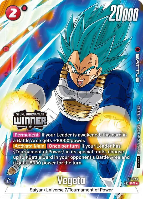 Vegeta (Tournament Pack -Winner- 07) FP-044 card from Tournament and Championship Promos