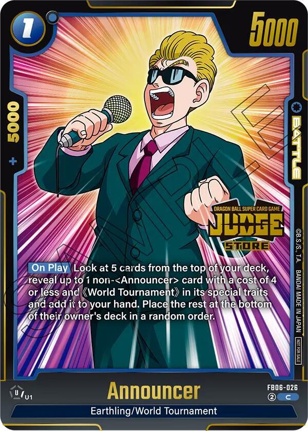 Announcer (Judge Pack (Store Judge) 04) FB06-026 card from Tournament and Championship Promos