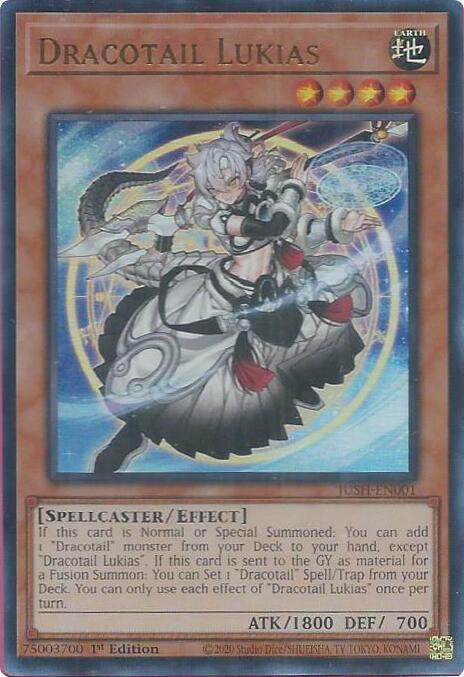 Dracotail Lukias JUSH-EN001 card from Justice Hunters