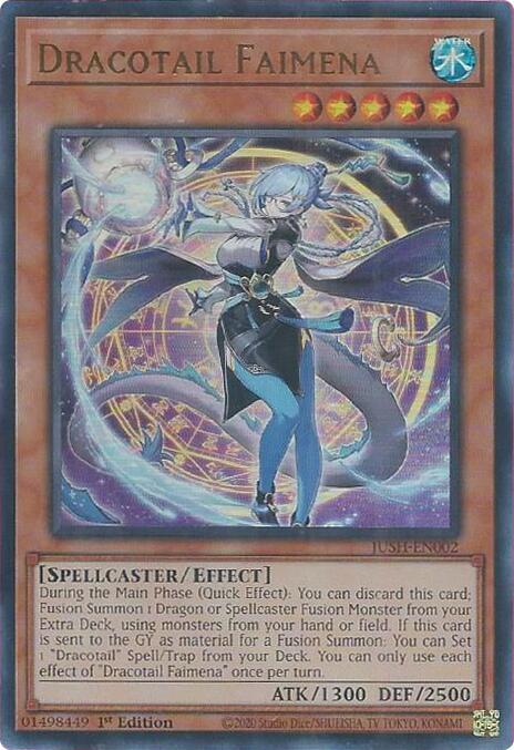 Dracotail Faimena JUSH-EN002 card from Justice Hunters
