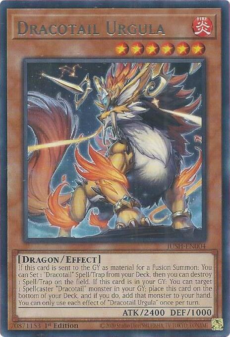 Dracotail Urgula JUSH-EN004 card from Justice Hunters