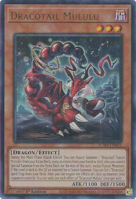 Dracotail Mululu JUSH-EN005 card from Justice Hunters