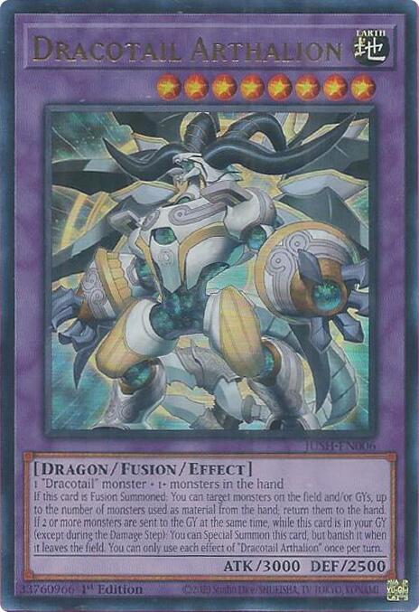 Dracotail Arthalion JUSH-EN006 card from Justice Hunters