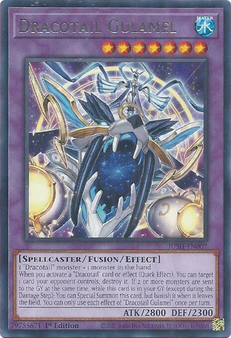 Dracotail Gulamel JUSH-EN007 card from Justice Hunters