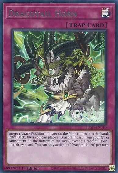 Dracotail Horn JUSH-EN010 card from Justice Hunters