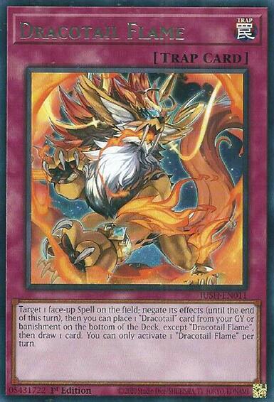 Dracotail Flame JUSH-EN011 card from Justice Hunters