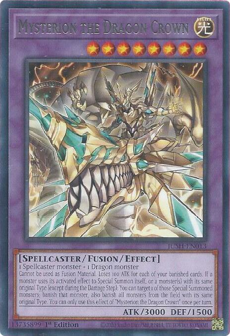 Mysterion the Dragon Crown JUSH-EN013 card from Justice Hunters