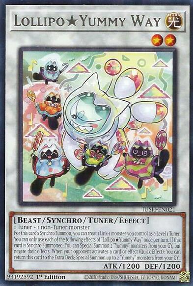 LollipoYummy Way JUSH-EN021 card from Justice Hunters