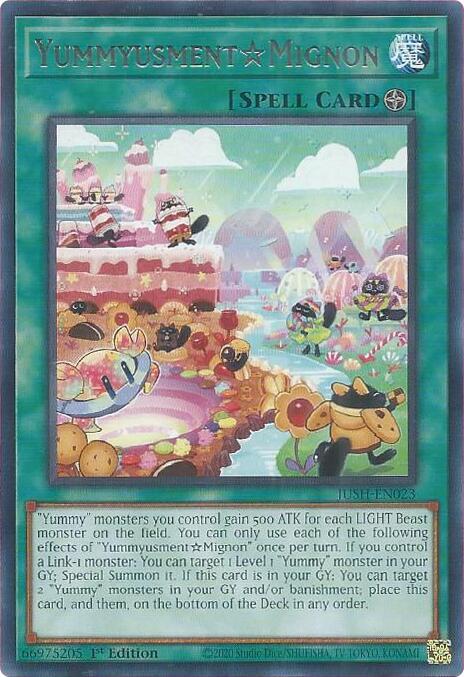 YummyusmentMignon JUSH-EN023 card from Justice Hunters