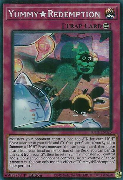 YummyRedemption (Super Rare) JUSH-EN026 card from Justice Hunters