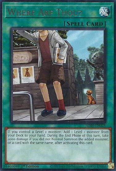 Where Arf Thou? JUSH-EN028 card from Justice Hunters