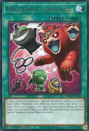 Obedience Schooled JUSH-EN029 card from Justice Hunters