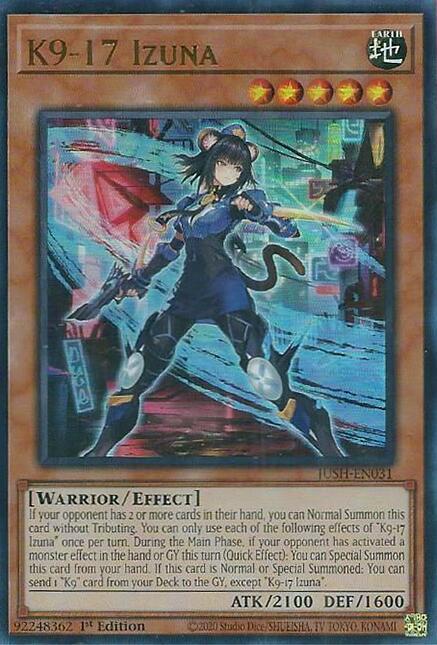 K9-17 Izuna JUSH-EN031 card from Justice Hunters