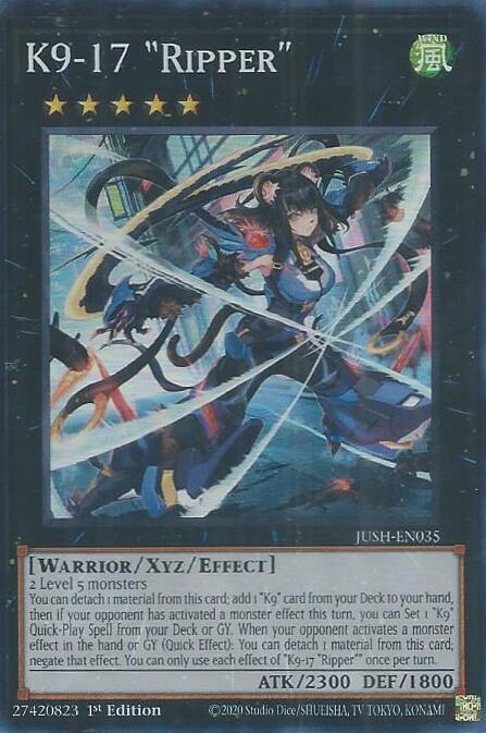 K9-17 "Ripper" JUSH-EN035 card from Justice Hunters