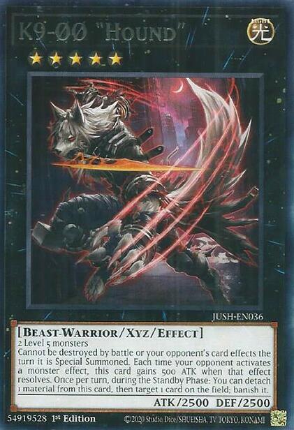 K9-00 "Hound" JUSH-EN036 card from Justice Hunters