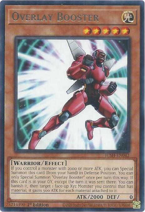 Overlay Booster JUSH-EN042 card from Justice Hunters
