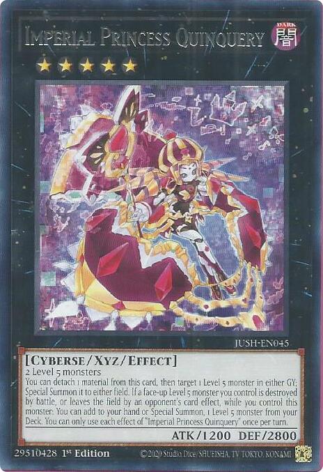 Imperial Princess Quinquery JUSH-EN045 card from Justice Hunters