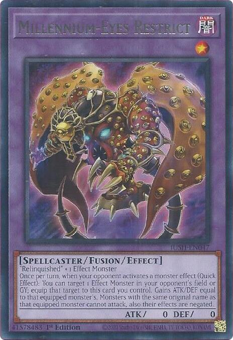 Millennium-Eyes Restrict JUSH-EN047 card from Justice Hunters