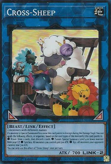 Cross-Sheep (Super Rare) JUSH-EN048 card from Justice Hunters