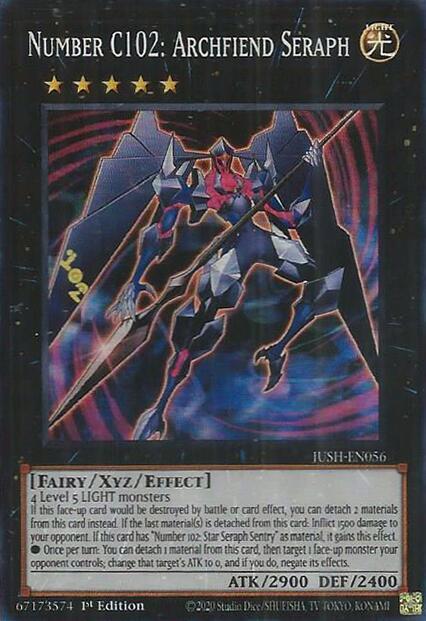 Number C102: Archfiend Seraph JUSH-EN056 card from Justice Hunters