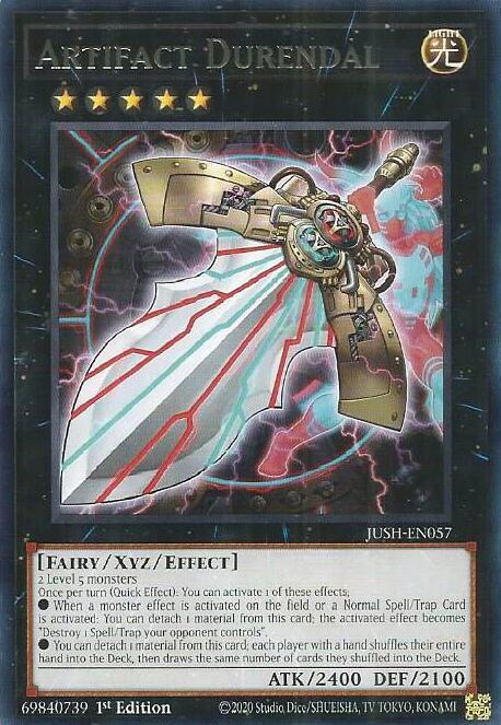 Artifact Durendal JUSH-EN057 card from Justice Hunters