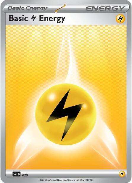 Basic Lightning Energy 020 card from SVE: Scarlet & Violet Energies