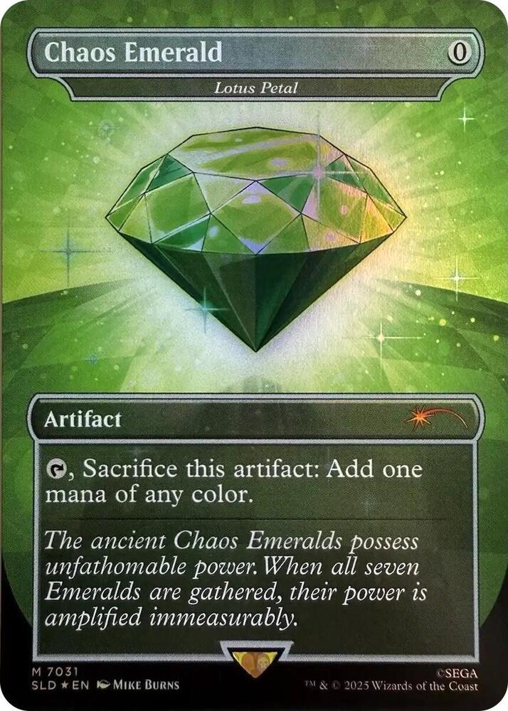 Chaos Emerald - Lotus Petal 7031 card from Secret Lair Drop Series