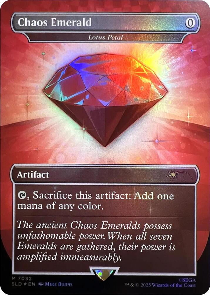 Chaos Emerald - Lotus Petal 7032 card from Secret Lair Drop Series