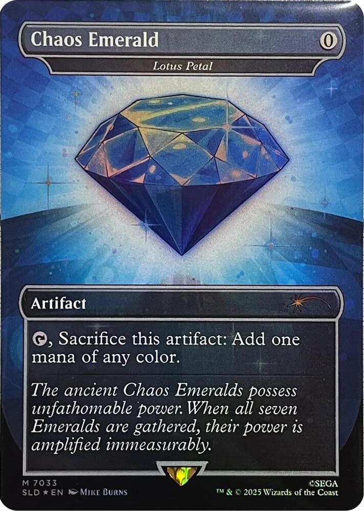 Chaos Emerald - Lotus Petal 7033 card from Secret Lair Drop Series