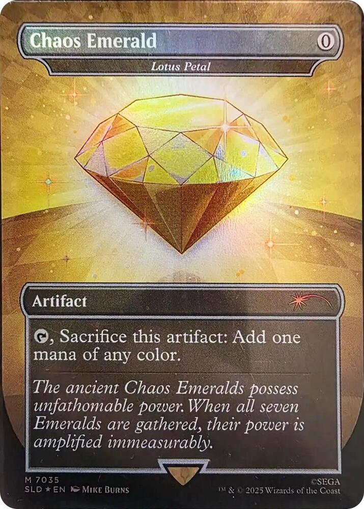 Chaos Emerald - Lotus Petal 7035 card from Secret Lair Drop Series